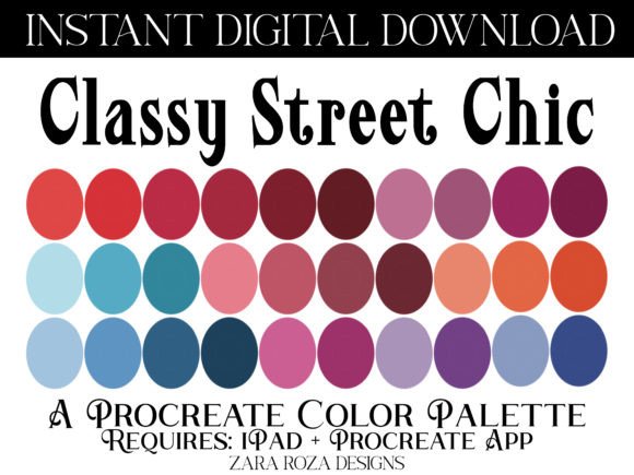 Classy Street Chic Procreate Palette: A Must-Have for Creative Artists