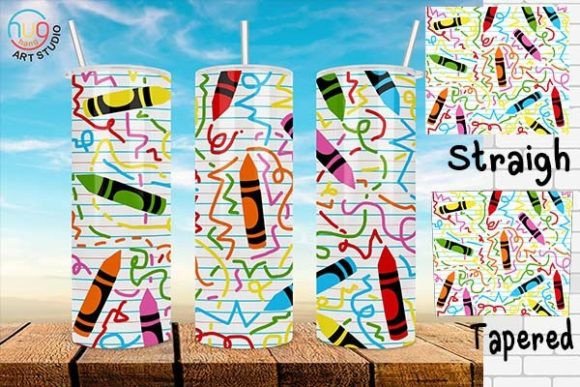 Color Written on Paper Tumbler Wrap