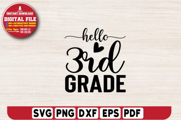 Hello 3rd Grade Svg Design: A Creative Resource for Back to School Projects