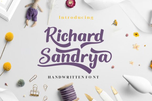 Richard Sandrya: A Handwritten Font for Modern Creativity and Branding